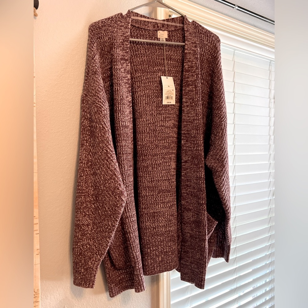 Cardigan • A New Day • Purple and White • XL